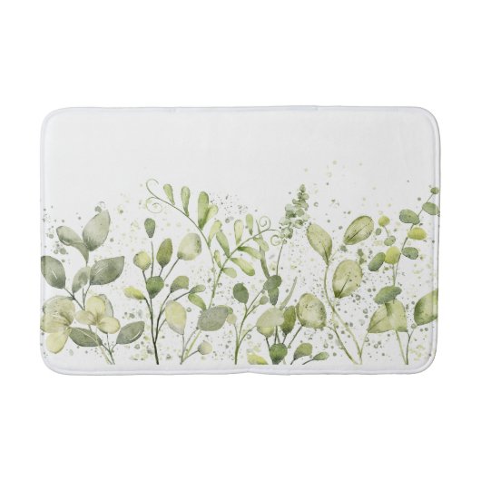 Sommerfrühlinggreenerie Eukalyptus Dekor Badematte (Vorderseite)