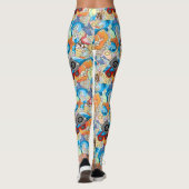 Sommerfußmuster Leggings (Rückseite)
