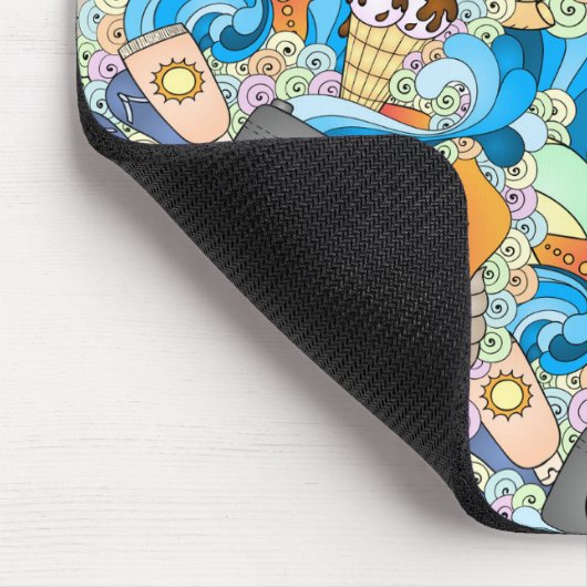 Sommerfußmuster Mousepad (Ecke)