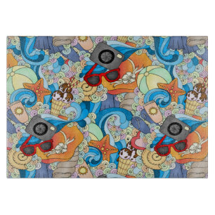 Sommerfußmuster Schneidebrett