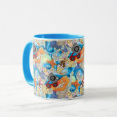 Sommerfußmuster Tasse (Vorderseite Links)