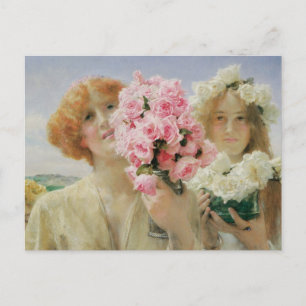 Sommergabe von Sir Lawrence Alma-Tadema Postkarte