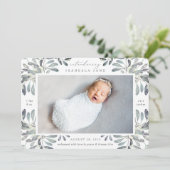 Sommergarten | Ankündigung von Foto zur Geburt (Stehend Vorderseite)