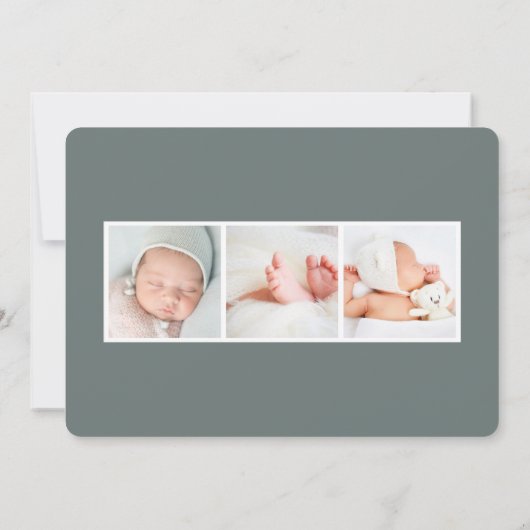 Sommergarten | Ankündigung von Foto zur Geburt (Rückseite)