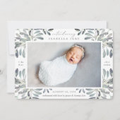 Sommergarten | Ankündigung von Foto zur Geburt (Vorderseite)