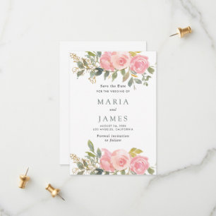 Sommergarten Aquarell Blumen Hochzeit Save The Date