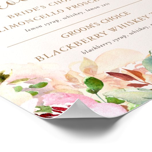 Sommergarten Blumencocktail Signature Poster (Ecke)