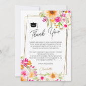 Sommergarten Blumengold Foto Abschluss Dankeskarte (Vorderseite)