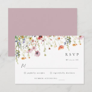 Sommergarten-Blumenhochzeits-RSVP-Karte RSVP Karte