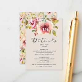 Sommergarten Blumenzettel Begleitkarte