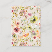 Sommergarten Blumenzettel Begleitkarte (Rückseite)