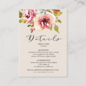 Sommergarten Blumenzettel Begleitkarte (Vorderseite)