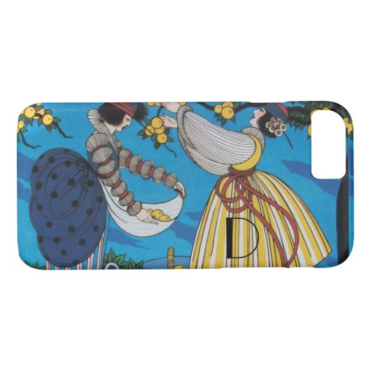SOMMERGARTEN/FASHION COSTUMEN DESIGNER MONOGRAM Case-Mate iPhone HÜLLE (Rückseite (Horizontal))