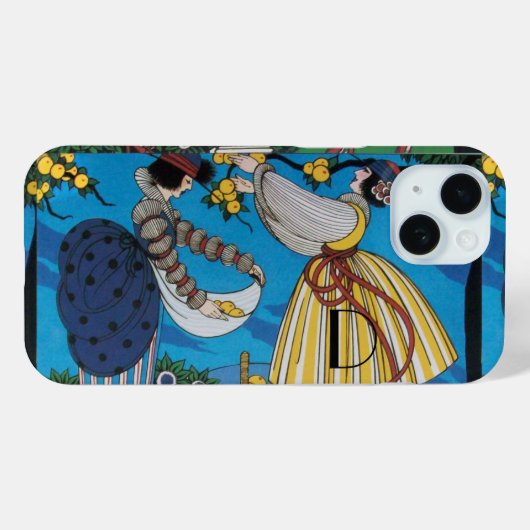 SOMMERGARTEN/FASHION COSTUMEN DESIGNER MONOGRAM Case-Mate iPhone HÜLLE (Rückseite (Horizontal))