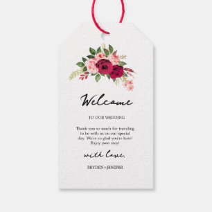Sommergarten Florale Hochzeit Geschenkanhänger