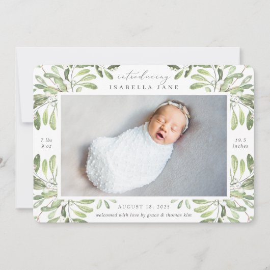 Sommergarten | Foto Birth Ankündigung (Vorderseite)