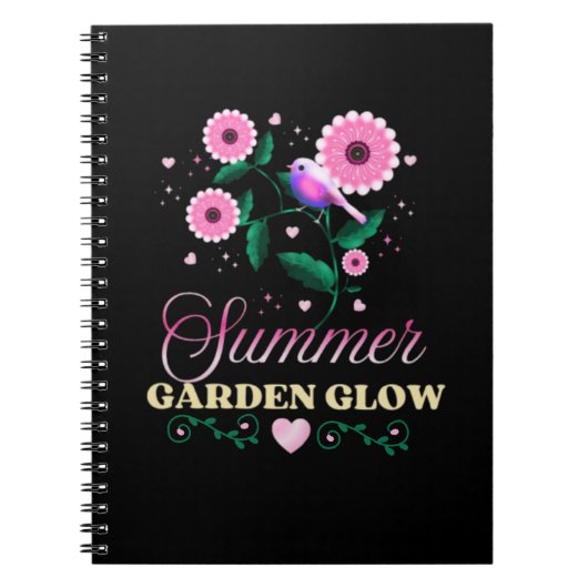 Sommergarten-Glanz Vogel Blumen Botanik  Notizblock (Vorderseite)