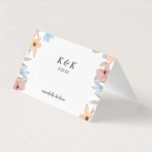 Sommergarten Hochzeit der Wasserfarben (Rückseite)