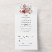 Sommergarten Hochzeit der Wasserfarben All In One Einladung (Innen Boden)