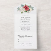 Sommergarten Hochzeit der Wasserfarben All In One Einladung (Innen Boden)