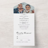 Sommergarten Hochzeit der Wasserfarben All In One Einladung (Innen Boden)