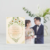 Sommergarten Hochzeit der Wasserfarben Einladung (Stehend Vorderseite)