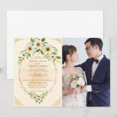 Sommergarten Hochzeit der Wasserfarben Einladung (Vorne/Hinten)