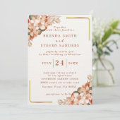 Sommergarten Hochzeit der Wasserfarben Einladung (Stehend Vorderseite)