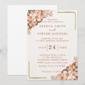 Sommergarten Hochzeit der Wasserfarben Einladung (Vorne/Hinten)