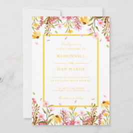 Sommergarten Hochzeit der Wasserfarben Einladung