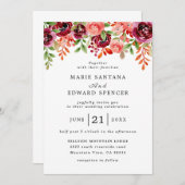 Sommergarten Hochzeit der Wasserfarben Einladung (Vorne/Hinten)