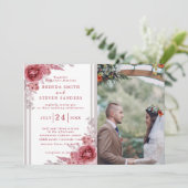 Sommergarten Hochzeit der Wasserfarben Einladung (Stehend Vorderseite)