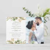 Sommergarten Hochzeit der Wasserfarben Einladung (Stehend Vorderseite)