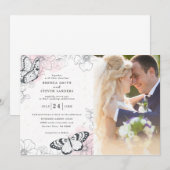 Sommergarten Hochzeit der Wasserfarben Einladung (Vorne/Hinten)