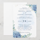 Sommergarten Hochzeit der Wasserfarben Einladung (Vorne/Hinten)