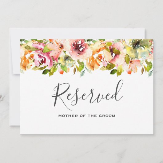 Sommergarten Hochzeit der Wasserfarben Einladung (Vorderseite)