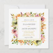 Sommergarten Hochzeit der Wasserfarben Einladung (Vorderseite)