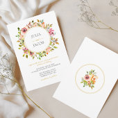 Sommergarten Hochzeit der Wasserfarben Einladung