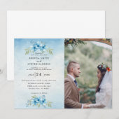 Sommergarten Hochzeit der Wasserfarben Einladung (Vorne/Hinten)