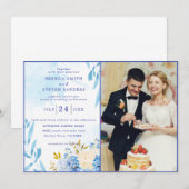 Sommergarten Hochzeit der Wasserfarben Einladung (Vorne/Hinten)