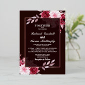 Sommergarten Hochzeit der Wasserfarben Folieneinladung (Stehend vorne)