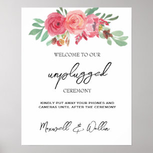 Sommergarten Hochzeit der Wasserfarben Poster