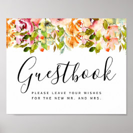 Sommergarten Hochzeit der Wasserfarben Poster