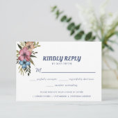 Sommergarten Hochzeit der Wasserfarben RSVP Karte (Stehend Vorderseite)