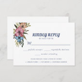 Sommergarten Hochzeit der Wasserfarben RSVP Karte (Vorne/Hinten)