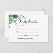 Sommergarten Hochzeit der Wasserfarben RSVP Karte (Vorne/Hinten)