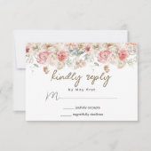 Sommergarten Hochzeit der Wasserfarben RSVP Karte (Vorderseite)