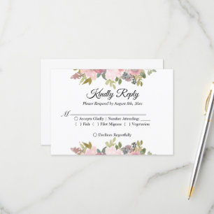 Sommergarten Hochzeit der Wasserfarben RSVP Karte