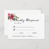 Sommergarten Hochzeit der Wasserfarben RSVP Karte (Vorne/Hinten)