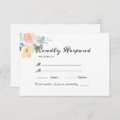 Sommergarten Hochzeit der Wasserfarben RSVP Karte (Vorne/Hinten)